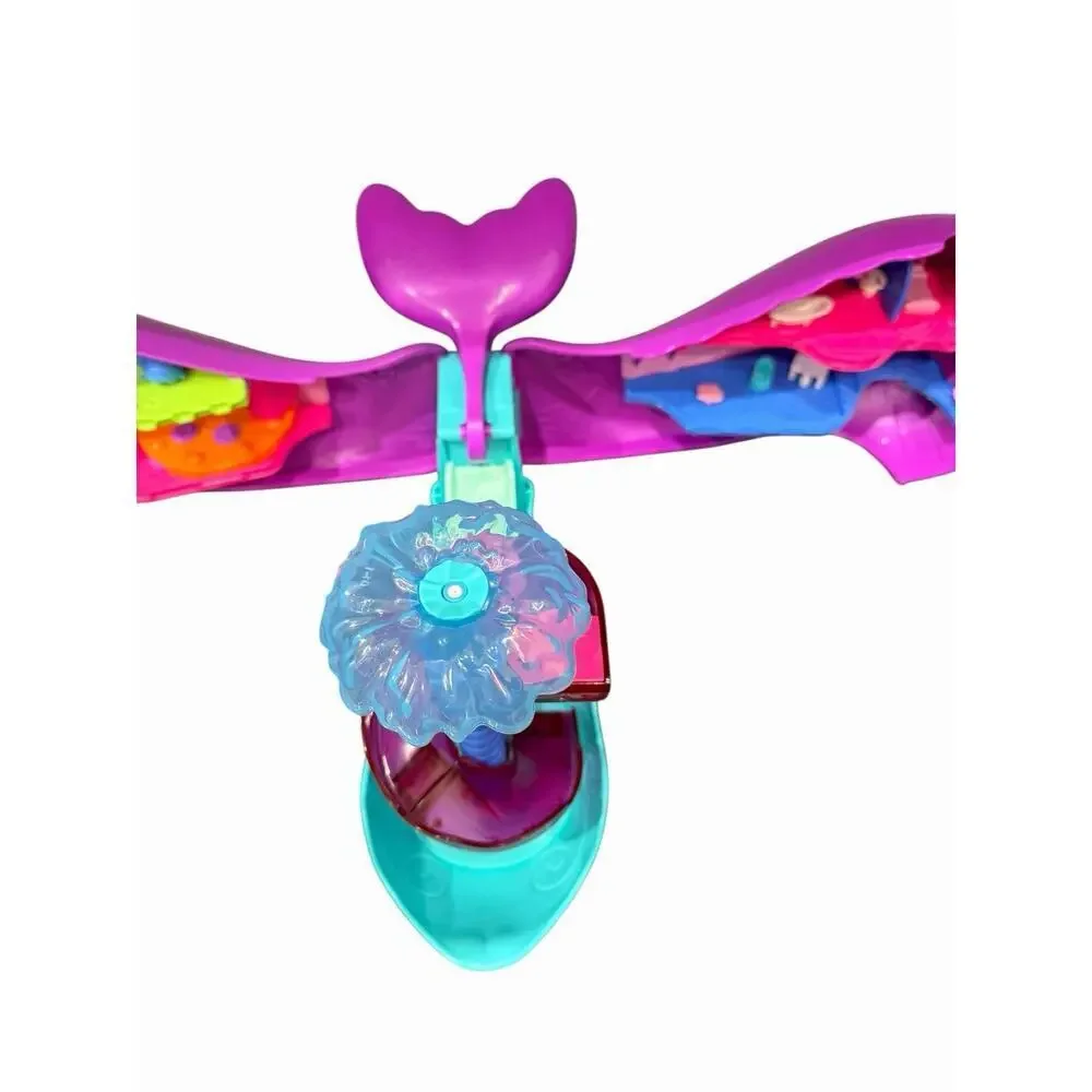 Polly Pocket Sparkle Cove Adventure Narwhal Cruise Ship Playet W/ One Figure